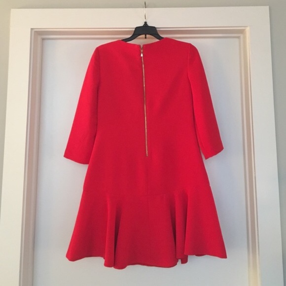 Kate Spade Crepe Flounce Red Size 00 - Picture 3 of 5